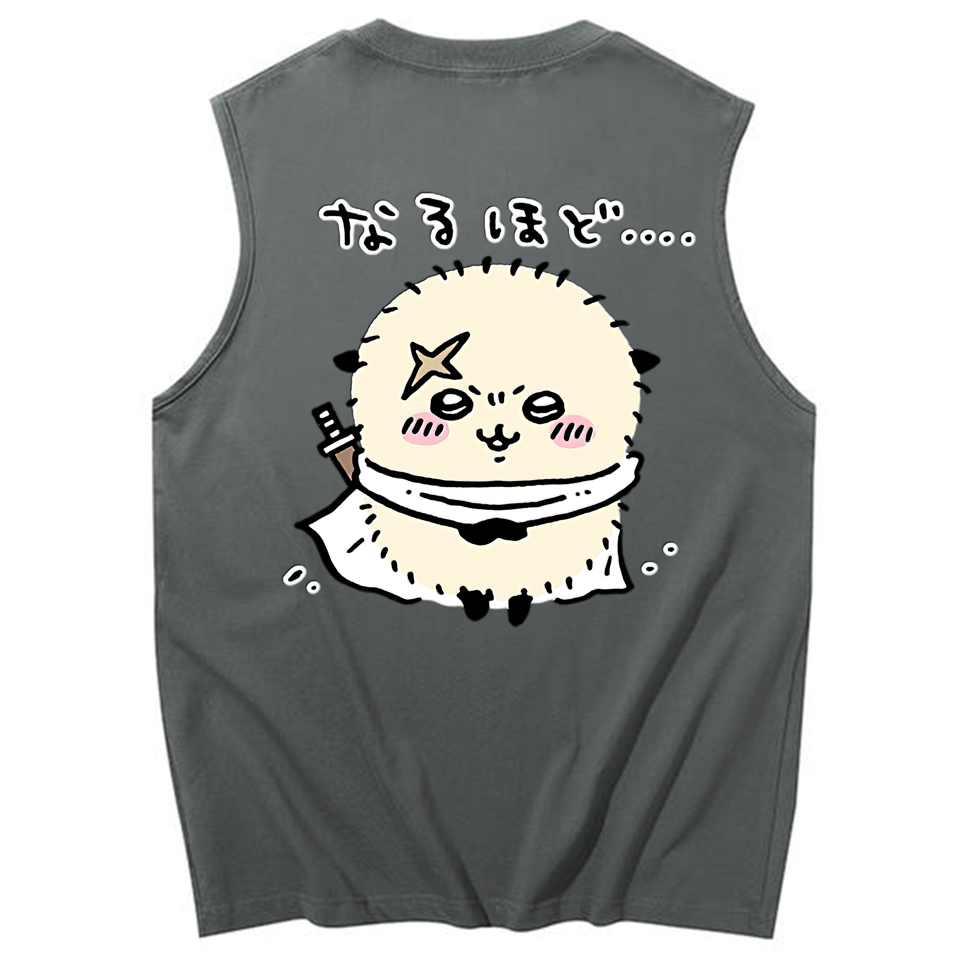 （画像用） ちいかわ ラッコ Chii-kawa Sea otter コットン100％タンクトップ（背面プリント）